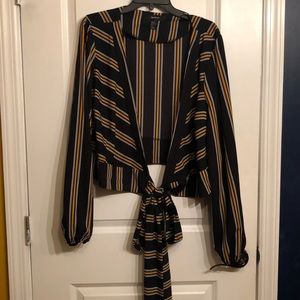 Plus Size Tie in Front Top